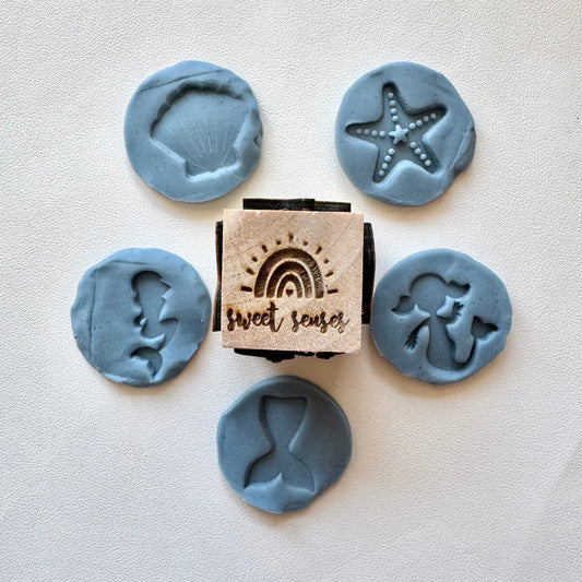 Wooden stamp Mermaids
